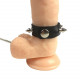 Кільце для пеніса Penis Ring із шипами та повідцем, натуральна шкіра Кільце для пеніса Penis Ring із шипами та повідцем, натуральна шкіра