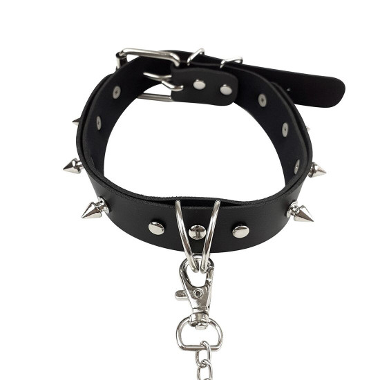 Нашийник з шипами та повідцем Art of Sex - Collar Spikes and Leash Нашийник з шипами та повідцем Art of Sex - Collar Spikes and Leash