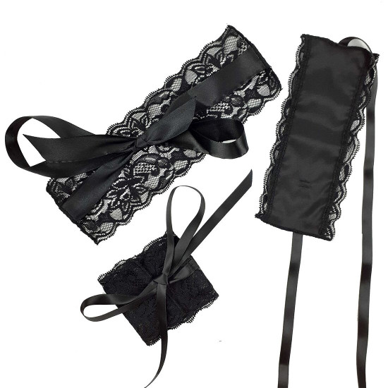 Еротичний набір пов'язка на очі та наручники Blindfold and Handcuffs Aria Еротичний набір пов'язка на очі та наручники Blindfold and Handcuffs Aria