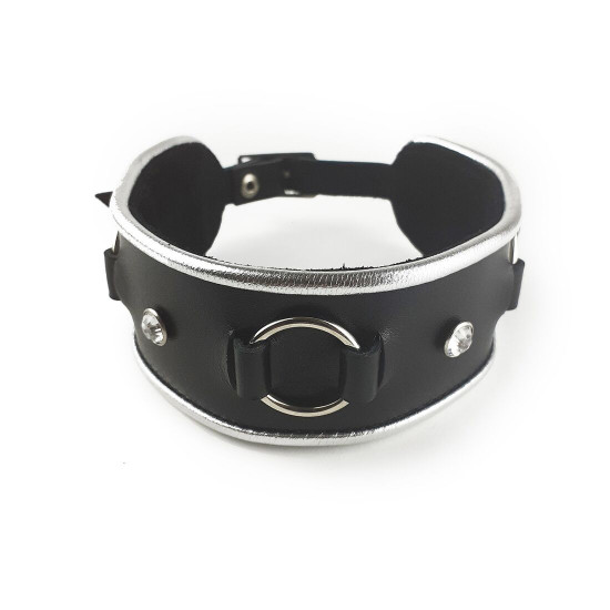 Ошейник из натуральной кожи со стразами и кольцом Art of Sex - Collar Ring Ошейник из натуральной кожи со стразами и кольцом Art of Sex - Collar Ring