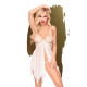 Бебі-дол з ажурним бралетом та високим розрізом Penthouse - Sweet Beast White L/XL Бебі-дол з ажурним бралетом та високим розрізом Penthouse - Sweet Beast White L/XL