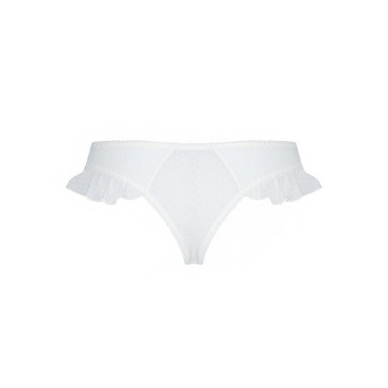 Трусики в горошок, з рюшами та шнурівкою Fatin Thong white XXL/XXXL - Passion Трусики в горошок, з рюшами та шнурівкою Fatin Thong white XXL/XXXL - Passion