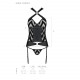 Сітчастий комплект із візерунком Hima Corset black L/XL - Passion, корсет з халтером, підв'язки, тру Сітчастий комплект із візерунком Hima Corset black L/XL - Passion, корсет з халтером, підв'язки, тру