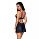 Бебі-дол з еко-шкіри та мережива Loona Chemise black L/XL - Passion Бебі-дол з еко-шкіри та мережива Loona Chemise black L/XL - Passion