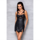 Бебі-дол з еко-шкіри та мережива Loona Chemise black L/XL - Passion Бебі-дол з еко-шкіри та мережива Loona Chemise black L/XL - Passion