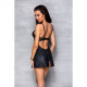 Бебі-дол з еко-шкіри та мережива Loona Chemise black XXL/XXXL - Passion Бебі-дол з еко-шкіри та мережива Loona Chemise black XXL/XXXL - Passion