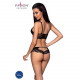 Комплект з еко-шкіри та мережива Loona Set black L/XL - Passion, бра і трусики Комплект з еко-шкіри та мережива Loona Set black L/XL - Passion, бра і трусики