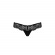 Мереживні трусики-танга з атласним бантиком Naja Thong black L/XL - Passion Мереживні трусики-танга з атласним бантиком Naja Thong black L/XL - Passion