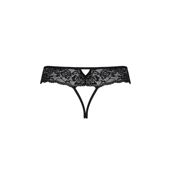Мереживні стрінги з доступом Senia Thong black XXL/XXXL - Passion Мереживні стрінги з доступом Senia Thong black XXL/XXXL - Passion