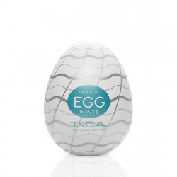 Мастурбатор-яйце Tenga Egg Wavy II з подвійним хвилястим рельєфом