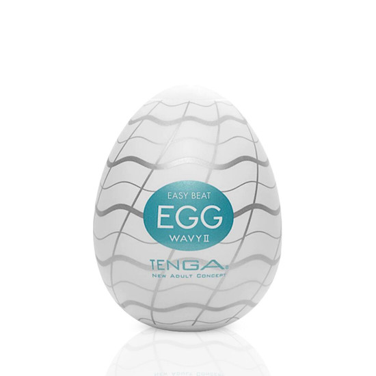 Мастурбатор-яйце Tenga Egg Wavy II з подвійним хвилястим рельєфом Мастурбатор-яйце Tenga Egg Wavy II з подвійним хвилястим рельєфом