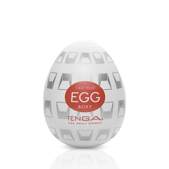 Мастурбатор-яйце Tenga Egg Boxy з геометричним рельєфом Мастурбатор-яйце Tenga Egg Boxy з геометричним рельєфом