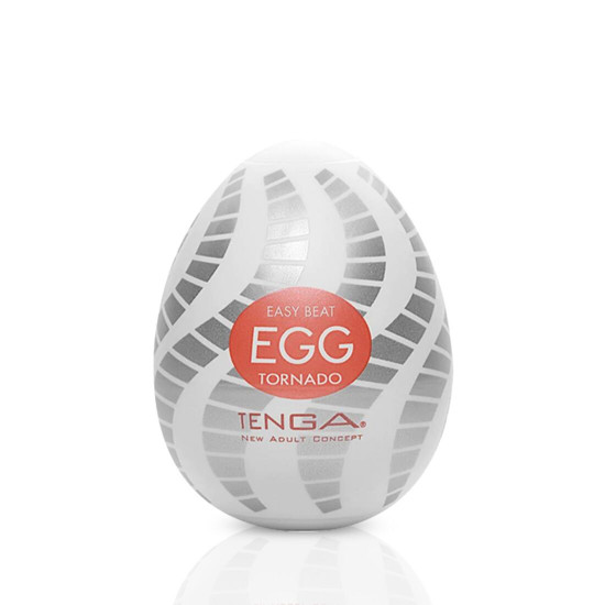 Мастурбатор-яйце Tenga Egg Tornado зі спірально-геометричним рельєфом Мастурбатор-яйце Tenga Egg Tornado зі спірально-геометричним рельєфом