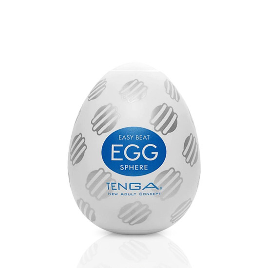 Мастурбатор-яйце Tenga Egg Sphere з багаторівневим рельєфом Мастурбатор-яйце Tenga Egg Sphere з багаторівневим рельєфом