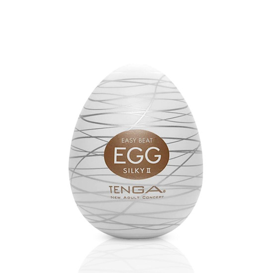 Мастурбатор-яйце Tenga Egg Silky II з рельєфом у вигляді павутини Мастурбатор-яйце Tenga Egg Silky II з рельєфом у вигляді павутини