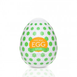 Мастурбатор-яйце Tenga Egg Stud із шестикутними виступами