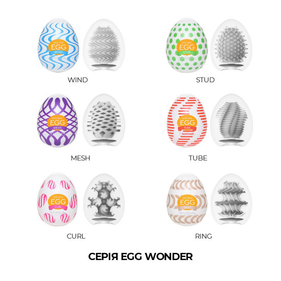Мастурбатор-яйце Tenga Egg Tube, рельєф з поздовжніми лініями Мастурбатор-яйце Tenga Egg Tube, рельєф з поздовжніми лініями