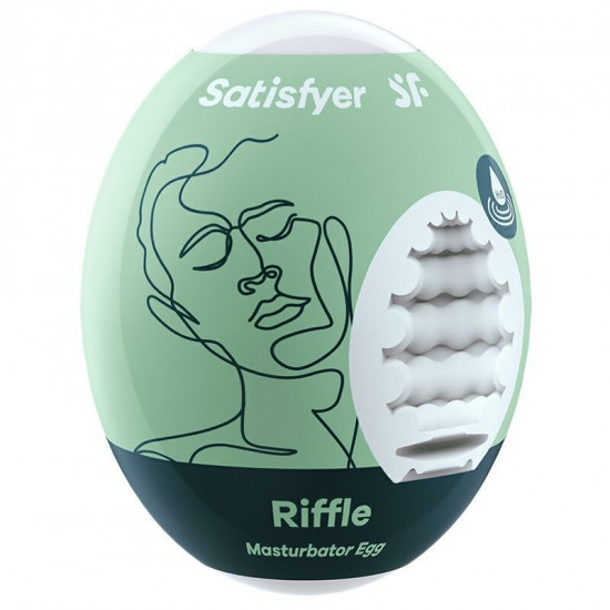 Самозмащувальний мастурбатор-яйце Satisfyer Masturbator Egg Riffle, одноразовий, не потребує змазки Самозмащувальний мастурбатор-яйце Satisfyer Masturbator Egg Riffle, одноразовий, не потребує змазки