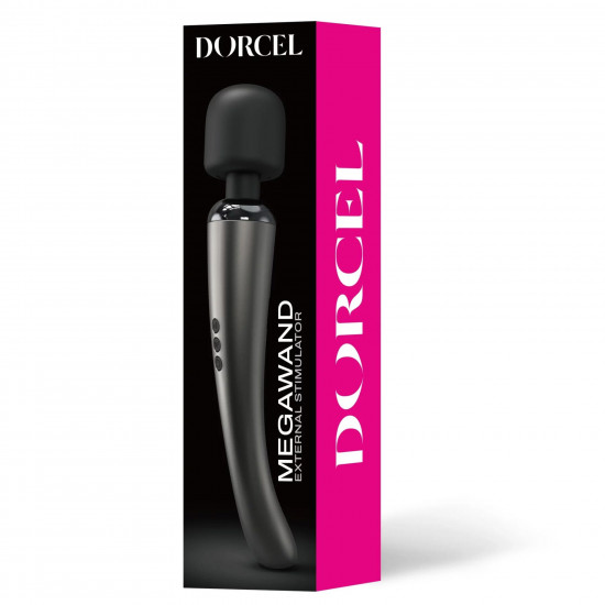 Потужний вібромасажер Dorcel Megawand Chrome Silver який перезаряджається, 160 режимів Потужний вібромасажер Dorcel Megawand Chrome Silver який перезаряджається, 160 режимів