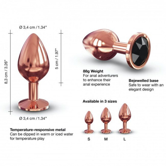 Металева анальна пробка із прикрасою у вигляді кристалу Dorcel - Diamond Plug Rose Gold M Металева анальна пробка із прикрасою у вигляді кристалу Dorcel - Diamond Plug Rose Gold M