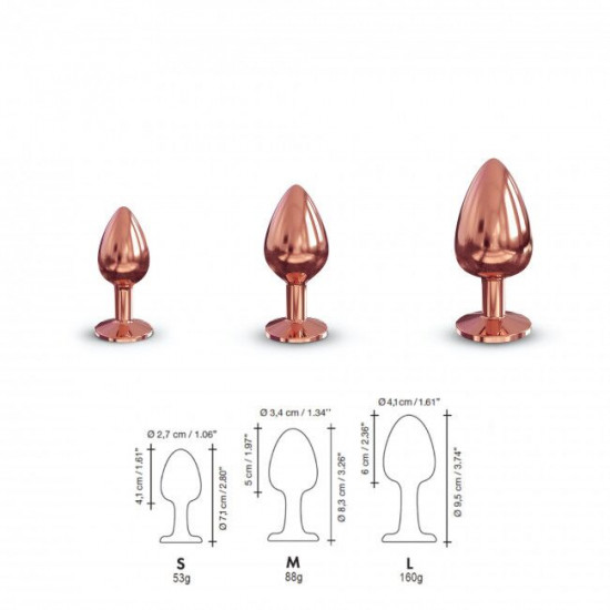 Металева анальна пробка із прикрасою у вигляді кристалу Dorcel - Diamond Plug Rose Gold S Металева анальна пробка із прикрасою у вигляді кристалу Dorcel - Diamond Plug Rose Gold S