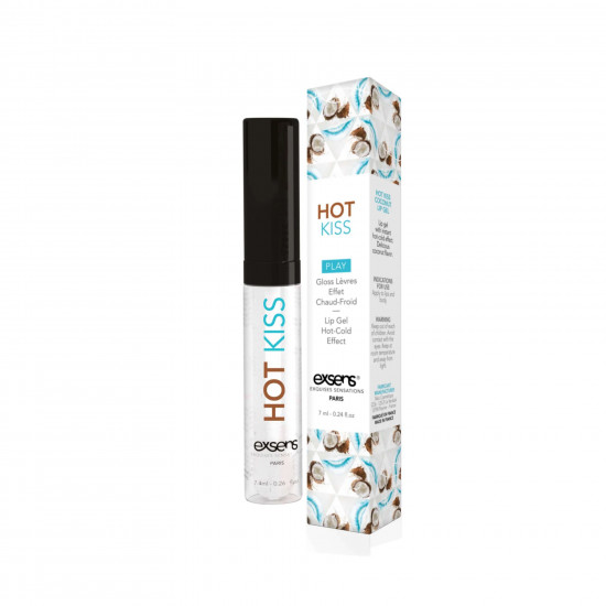 Стимулирующий блеск для губ EXSENS Coconut Hot Kiss 7 мл, согревает и охлаждает