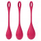 Набір йоні намистин Satisfyer Yoni Power 1 Red, діаметр 2-2,5-3см, вага 22-46-74гр
