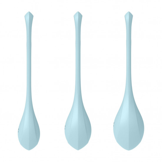 Набір йоні намистин Satisfyer Yoni Power 2 Light Blue, диаметр 2-2,5-3см, вес 22-44-73гр Набір йоні намистин Satisfyer Yoni Power 2 Light Blue, диаметр 2-2,5-3см, вес 22-44-73гр