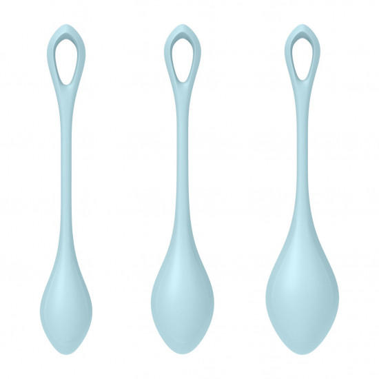 Набір йоні намистин Satisfyer Yoni Power 2 Light Blue, диаметр 2-2,5-3см, вес 22-44-73гр Набір йоні намистин Satisfyer Yoni Power 2 Light Blue, диаметр 2-2,5-3см, вес 22-44-73гр