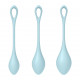 Набір йоні намистин Satisfyer Yoni Power 2 Light Blue, диаметр 2-2,5-3см, вес 22-44-73гр Набір йоні намистин Satisfyer Yoni Power 2 Light Blue, диаметр 2-2,5-3см, вес 22-44-73гр