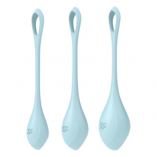 Набір йоні намистин Satisfyer Yoni Power 2 Light Blue, диаметр 2-2,5-3см, вес 22-44-73гр Набір йоні намистин Satisfyer Yoni Power 2 Light Blue, диаметр 2-2,5-3см, вес 22-44-73гр
