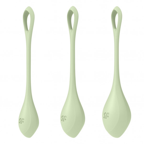 Набір йоні намистин Satisfyer Yoni Power 2 Light Green, диаметр 2-2,5-3см, вес 22-44-73гр Набір йоні намистин Satisfyer Yoni Power 2 Light Green, диаметр 2-2,5-3см, вес 22-44-73гр