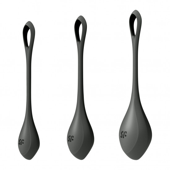 Набір йоні намистин Satisfyer Yoni Power 2 Black, діаметр 2-2,5-3см, маса 22-44-73 г Набір йоні намистин Satisfyer Yoni Power 2 Black, діаметр 2-2,5-3см, маса 22-44-73 г