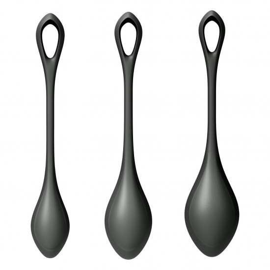 Набір йоні намистин Satisfyer Yoni Power 2 Black, діаметр 2-2,5-3см, маса 22-44-73 г Набір йоні намистин Satisfyer Yoni Power 2 Black, діаметр 2-2,5-3см, маса 22-44-73 г