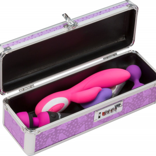 Кейс для зберігання секс-іграшок BMS Factory - The Toy Chest Lokable Vibrator Case Purple з кодовим Кейс для зберігання секс-іграшок BMS Factory - The Toy Chest Lokable Vibrator Case Purple з кодовим