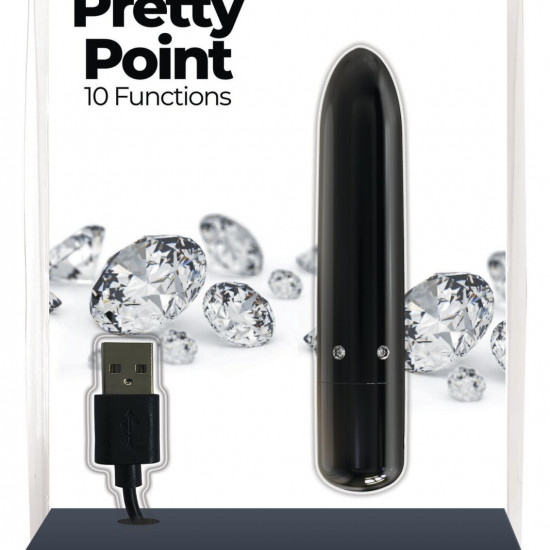 Віброкуля PowerBullet - Pretty Point Rechargeable Bullet Black Віброкуля PowerBullet - Pretty Point Rechargeable Bullet Black