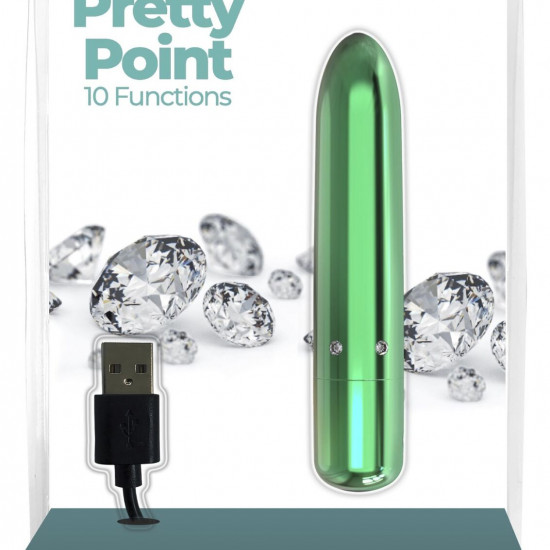 Віброкуля PowerBullet - Pretty Point Rechargeable Bullet Teal Віброкуля PowerBullet - Pretty Point Rechargeable Bullet Teal