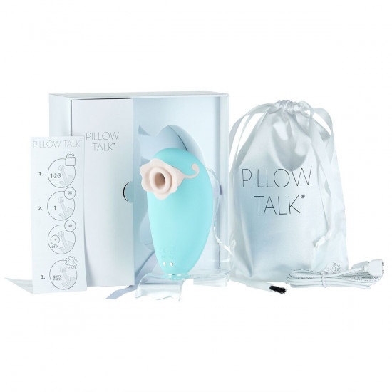 Розкішний вакуумний кліторальний стимулятор Pillow Talk - Dreamy Teal із кристалом Swarovski Розкішний вакуумний кліторальний стимулятор Pillow Talk - Dreamy Teal із кристалом Swarovski