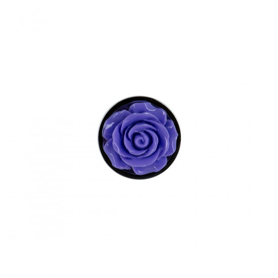 Металева анальна пробка Lux Active з трояндою - Rose Anal Plug - Purple, віброкуля в подарунок Металева анальна пробка Lux Active з трояндою - Rose Anal Plug - Purple, віброкуля в подарунок
