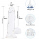 Прозрачный фаллоимитатор на присоске ADDICTION — Clear Dildo with Balls 6″, вибропуля в подарок