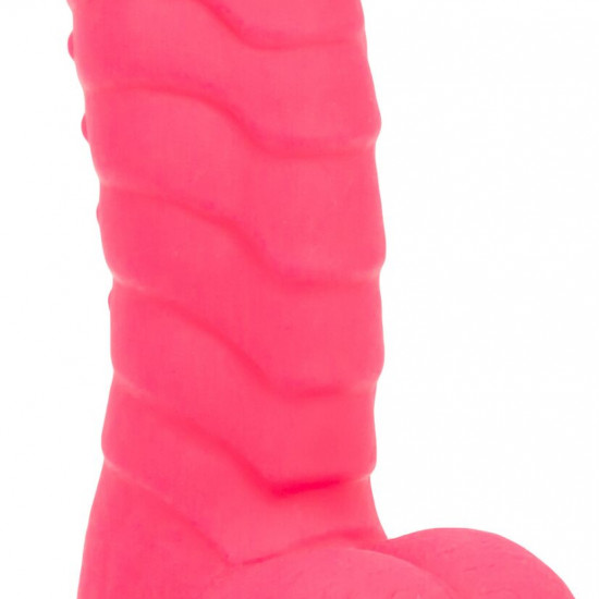 Ребристий фалоімітатор на присосці ADDICTION — Tom 7″ Dildo With Balls — Pink, віброкуля в подарунок Ребристий фалоімітатор на присосці ADDICTION — Tom 7″ Dildo With Balls — Pink, віброкуля в подарунок