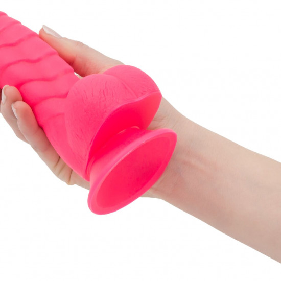 Ребристий фалоімітатор на присосці ADDICTION — Tom 7″ Dildo With Balls — Pink, віброкуля в подарунок Ребристий фалоімітатор на присосці ADDICTION — Tom 7″ Dildo With Balls — Pink, віброкуля в подарунок