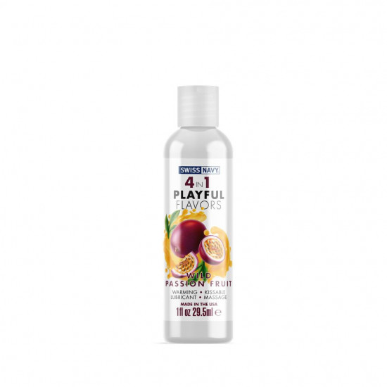 Лубрикант на водній основі Swiss Navy 4 in 1 Wild Passion Fruit 29,5 мл Лубрикант на водній основі Swiss Navy 4 in 1 Wild Passion Fruit 29,5 мл