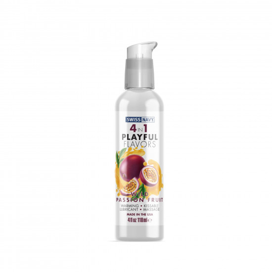 Лубрикант на водній основі Swiss Navy 4 in 1 Wild Passion Fruit 118 мл Лубрикант на водній основі Swiss Navy 4 in 1 Wild Passion Fruit 118 мл