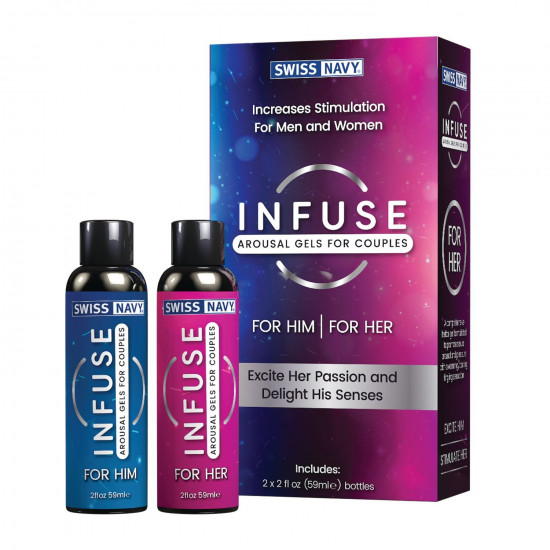 Збуджувальні гелі для пар Swiss Navy Infuse Arousal Gels for Couples 2×59 мл Збуджувальні гелі для пар Swiss Navy Infuse Arousal Gels for Couples 2×59 мл