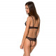Комплект: бралет з ажурним ліфом та відкритими трусиками Christa Set with Open Bra black S/M — Passi Комплект: бралет з ажурним ліфом та відкритими трусиками Christa Set with Open Bra black S/M — Passi