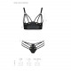 Комплект з екошкіри з люверсами та ремінцями Malwia Bikini black L/XL — Passion, бра та трусики Комплект з екошкіри з люверсами та ремінцями Malwia Bikini black L/XL — Passion, бра та трусики