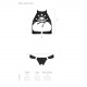 Комплект: відкритий топ та трусики з екошкіри з люверсами Malwia Set with Open Bra black XXL/XXXL — Комплект: відкритий топ та трусики з екошкіри з люверсами Malwia Set with Open Bra black XXL/XXXL —