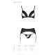Комплект з екошкіри Passion Miley Set black XXL/XXXL: трусики, бюстгальтер, пояс для панчіх Комплект з екошкіри Passion Miley Set black XXL/XXXL: трусики, бюстгальтер, пояс для панчіх
