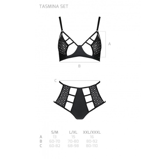 Розпродаж!!! Комплект з екошкіри Passion Tamaris Set black L/XL, бюстгальтер та трусики Розпродаж!!! Комплект з екошкіри Passion Tamaris Set black L/XL, бюстгальтер та трусики
